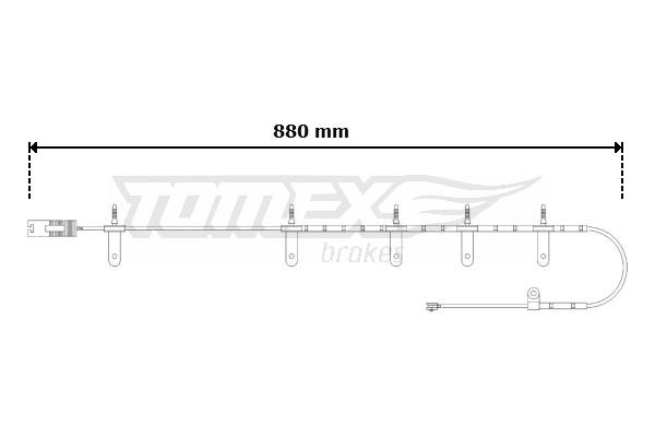 Tomex TX 30-63 Warning contact, brake pad wear TX3063: Buy near me at 2407.PL in Poland at an Affordable price!