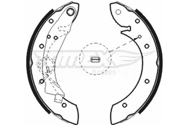 Tomex TX 20-75 Brake shoe set TX2075: Buy near me at 2407.PL in Poland at an Affordable price!