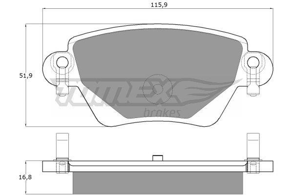 Tomex TX 12-59 Brake Pad Set, disc brake TX1259: Buy near me in Poland at 2407.PL - Good price!
