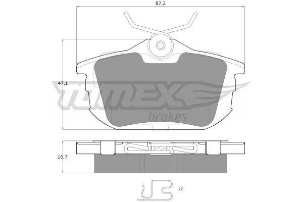 Tomex TX 13-07 Brake Pad Set, disc brake TX1307: Buy near me in Poland at 2407.PL - Good price!