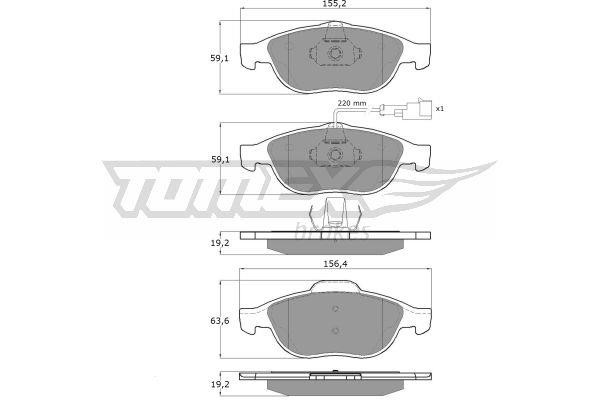 Tomex TX 13-10 Brake Pad Set, disc brake TX1310: Buy near me in Poland at 2407.PL - Good price!