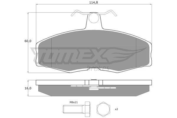Tomex TX 10-272 Brake Pad Set, disc brake TX10272: Buy near me in Poland at 2407.PL - Good price!