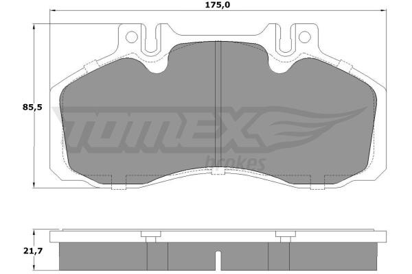 Tomex TX 12-88 Brake Pad Set, disc brake TX1288: Buy near me in Poland at 2407.PL - Good price!