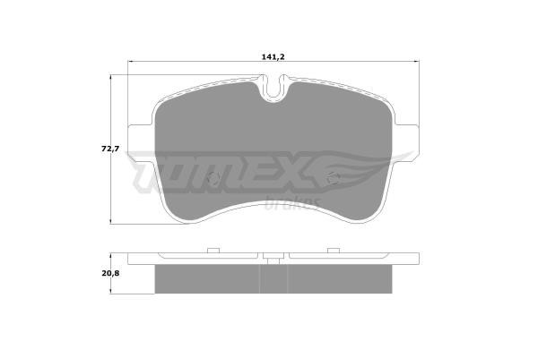 Tomex TX 16-00 Brake Pad Set, disc brake TX1600: Buy near me in Poland at 2407.PL - Good price!