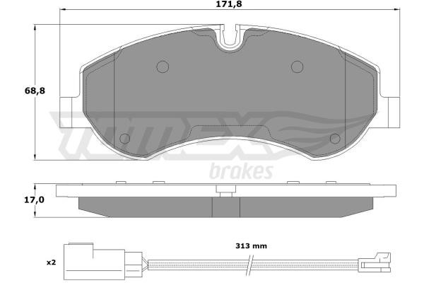 Tomex TX 16-95 Brake Pad Set, disc brake TX1695: Buy near me at 2407.PL in Poland at an Affordable price!