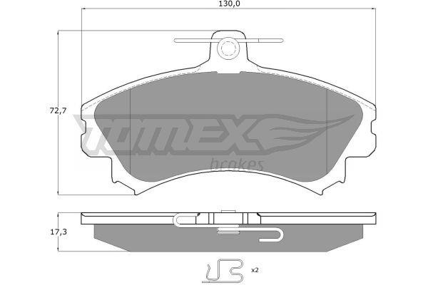 Tomex TX 11-521 Front disc brake pads, set TX11521: Buy near me at 2407.PL in Poland at an Affordable price!