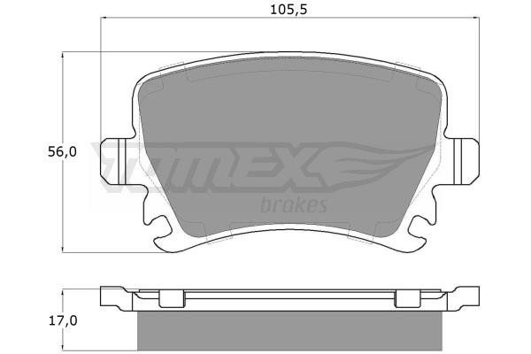 Tomex TX 13-95 Brake Pad Set, disc brake TX1395: Buy near me in Poland at 2407.PL - Good price!