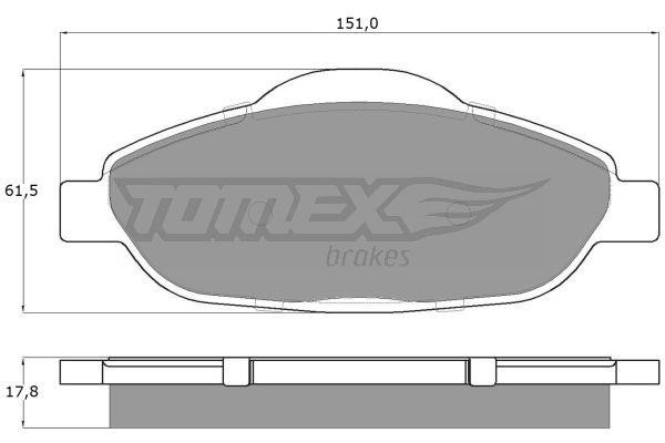 Tomex TX 14-66 Тормозные колодки дисковые, комплект TX1466: Отличная цена - Купить в Польше на 2407.PL!