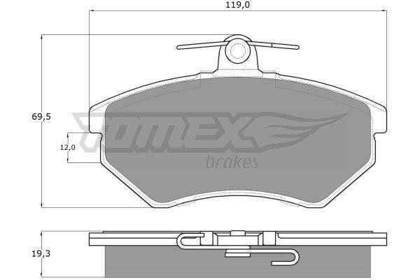 Tomex TX 10-11 Brake Pad Set, disc brake TX1011: Buy near me in Poland at 2407.PL - Good price!