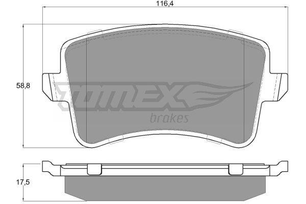 Tomex TX 15-81 Brake Pad Set, disc brake TX1581: Buy near me in Poland at 2407.PL - Good price!