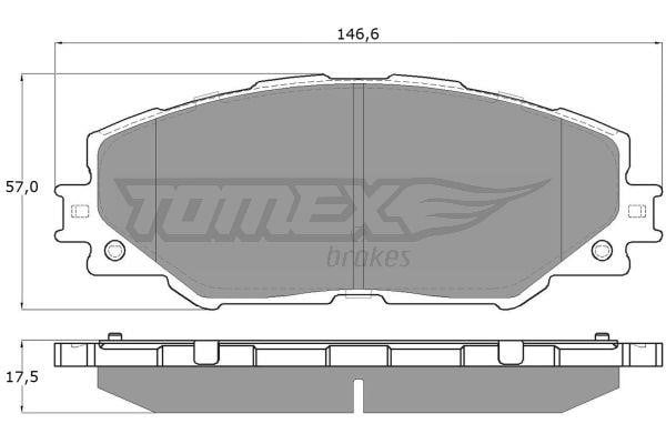 Tomex TX 15-41 Brake Pad Set, disc brake TX1541: Buy near me in Poland at 2407.PL - Good price!