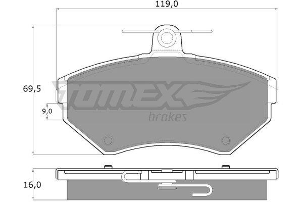 Tomex TX 13-94 Brake Pad Set, disc brake TX1394: Buy near me in Poland at 2407.PL - Good price!