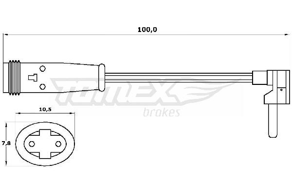 Tomex TX 30-27 Warning contact, brake pad wear TX3027: Buy near me in Poland at 2407.PL - Good price!