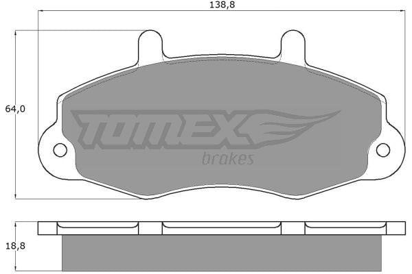 Tomex TX 10-66 Brake Pad Set, disc brake TX1066: Buy near me in Poland at 2407.PL - Good price!