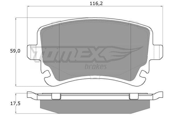 Tomex TX 13-961 Brake Pad Set, disc brake TX13961: Buy near me in Poland at 2407.PL - Good price!