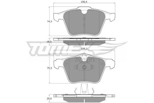 Tomex TX 16-64 Brake Pad Set, disc brake TX1664: Buy near me in Poland at 2407.PL - Good price!