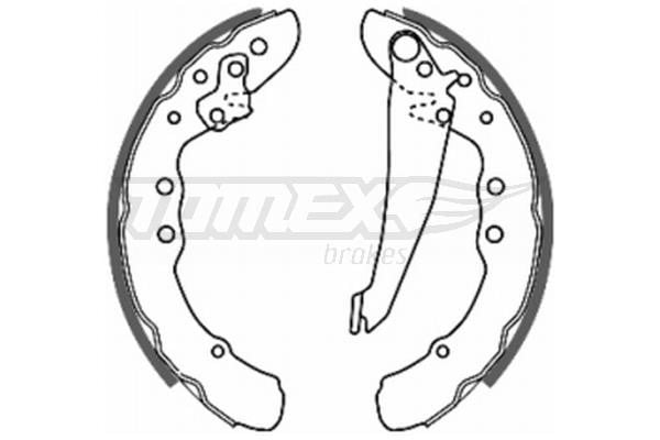 Tomex TX 20-70 Brake shoe set TX2070: Buy near me at 2407.PL in Poland at an Affordable price!