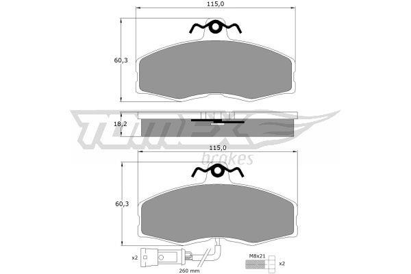 Tomex TX 10-271 Brake Pad Set, disc brake TX10271: Buy near me in Poland at 2407.PL - Good price!