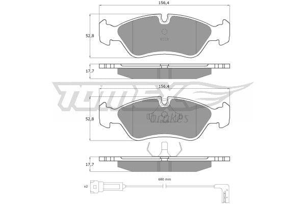Tomex TX 10-681 Brake Pad Set, disc brake TX10681: Buy near me in Poland at 2407.PL - Good price!