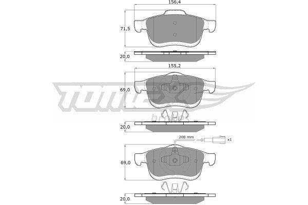 Tomex TX 16-63 Brake Pad Set, disc brake TX1663: Buy near me in Poland at 2407.PL - Good price!