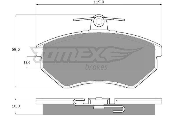 Tomex TX 10-63 Гальмівні колодки, комплект TX1063: Купити у Польщі - Добра ціна на 2407.PL!