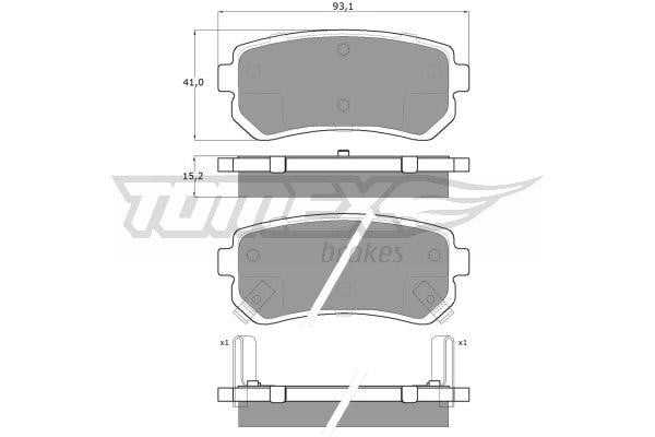 Tomex TX 15-66 Brake Pad Set, disc brake TX1566: Buy near me in Poland at 2407.PL - Good price!