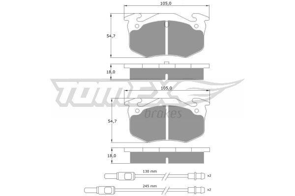 Tomex TX 10-511 Brake Pad Set, disc brake TX10511: Buy near me in Poland at 2407.PL - Good price!