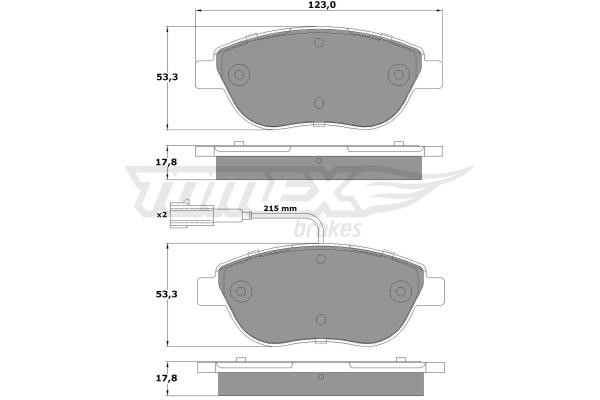 Tomex TX 12-482 Front disc brake pads, set TX12482: Buy near me at 2407.PL in Poland at an Affordable price!