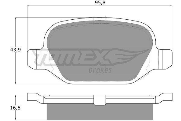 Tomex TX 12-70 Brake Pad Set, disc brake TX1270: Buy near me in Poland at 2407.PL - Good price!