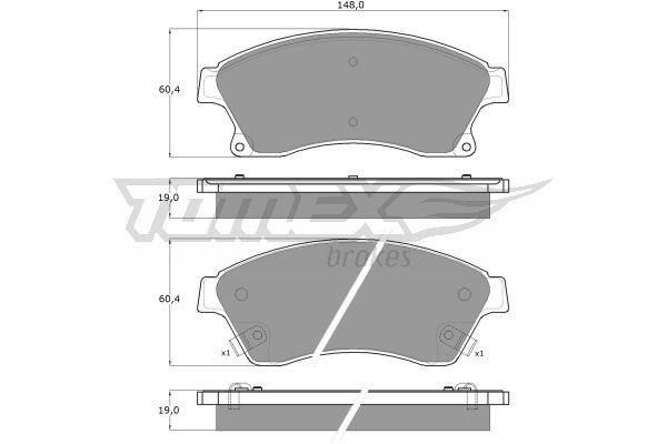 Tomex TX 16-50 Front disc brake pads, set TX1650: Buy near me in Poland at 2407.PL - Good price!