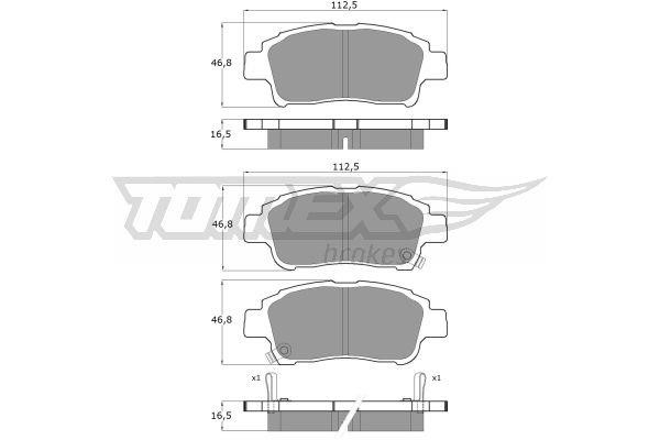 Tomex TX 13-87 Brake Pad Set, disc brake TX1387: Buy near me in Poland at 2407.PL - Good price!