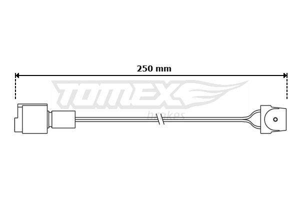 Tomex TX 30-84 Warning Contact, brake pad wear TX3084: Buy near me in Poland at 2407.PL - Good price!