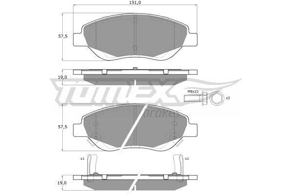 Tomex TX 12-501 Brake Pad Set, disc brake TX12501: Buy near me in Poland at 2407.PL - Good price!