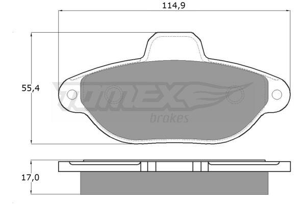 Tomex TX 12-41 Brake Pad Set, disc brake TX1241: Buy near me in Poland at 2407.PL - Good price!