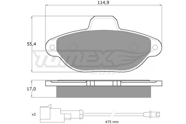 Tomex TX 10-721 Brake Pad Set, disc brake TX10721: Buy near me in Poland at 2407.PL - Good price!