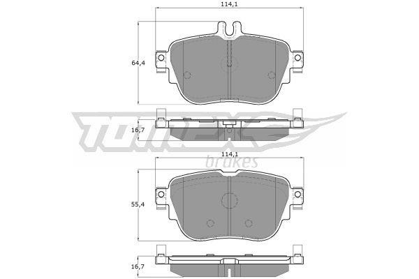 Tomex TX 18-76 Brake Pad Set, disc brake TX1876: Buy near me in Poland at 2407.PL - Good price!
