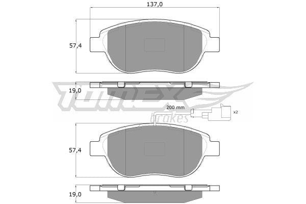 Tomex TX 14-45 Brake Pad Set, disc brake TX1445: Buy near me in Poland at 2407.PL - Good price!