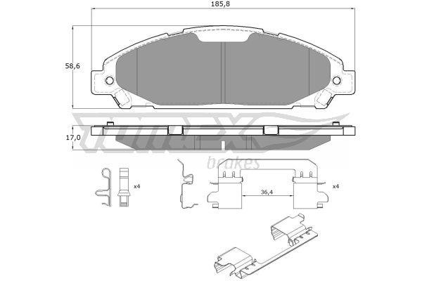 Tomex TX 18-96 Brake Pad Set, disc brake TX1896: Buy near me at 2407.PL in Poland at an Affordable price!