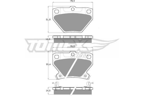 Tomex TX 13-77 Тормозные колодки дисковые, комплект TX1377: Отличная цена - Купить в Польше на 2407.PL!