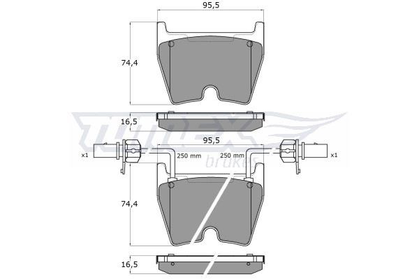 Tomex TX 17-99 Brake Pad Set, disc brake TX1799: Buy near me in Poland at 2407.PL - Good price!