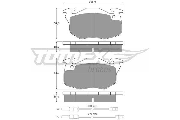 Tomex TX 10-341 Front disc brake pads, set TX10341: Buy near me at 2407.PL in Poland at an Affordable price!