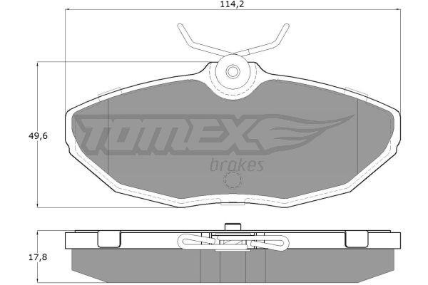 Tomex TX 19-54 Brake Pad Set, disc brake TX1954: Buy near me in Poland at 2407.PL - Good price!