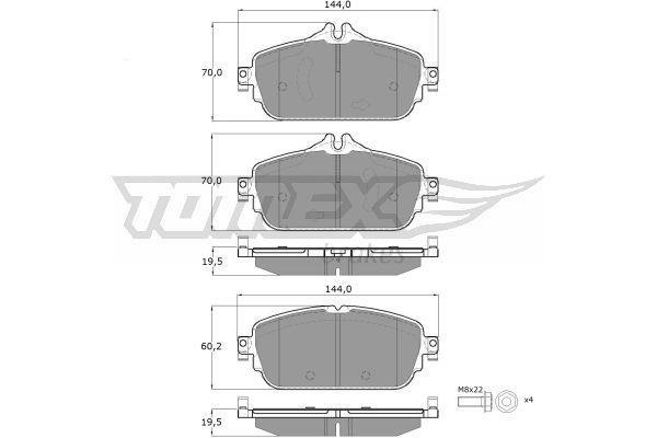 Tomex TX 18-74 Brake Pad Set, disc brake TX1874: Buy near me in Poland at 2407.PL - Good price!