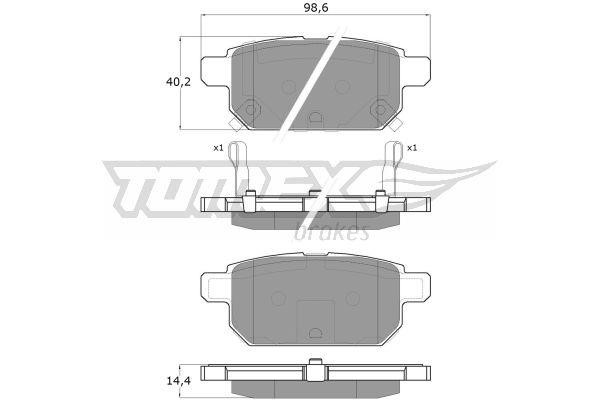 Tomex TX 18-14 Front disc brake pads, set TX1814: Buy near me at 2407.PL in Poland at an Affordable price!