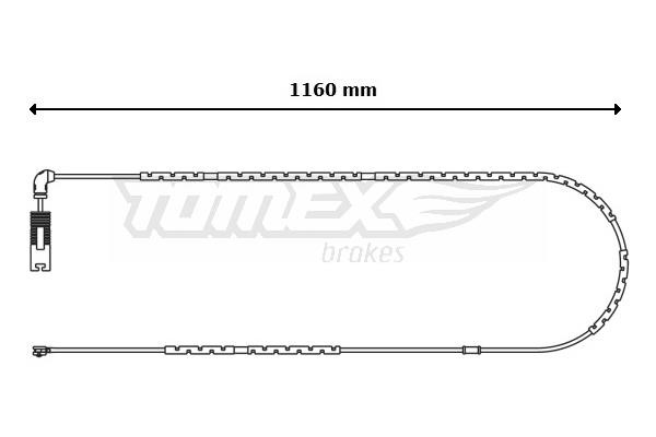 Tomex TX 31-13 Warning Contact, brake pad wear TX3113: Buy near me in Poland at 2407.PL - Good price!