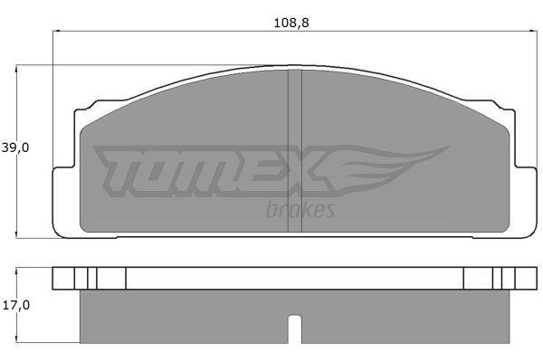 Tomex TX 10-23 Гальмівні колодки передні, комплект TX1023: Приваблива ціна - Купити у Польщі на 2407.PL!