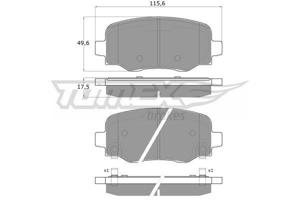 Tomex TX 18-19 Rear disc brake pads, set TX1819: Buy near me in Poland at 2407.PL - Good price!