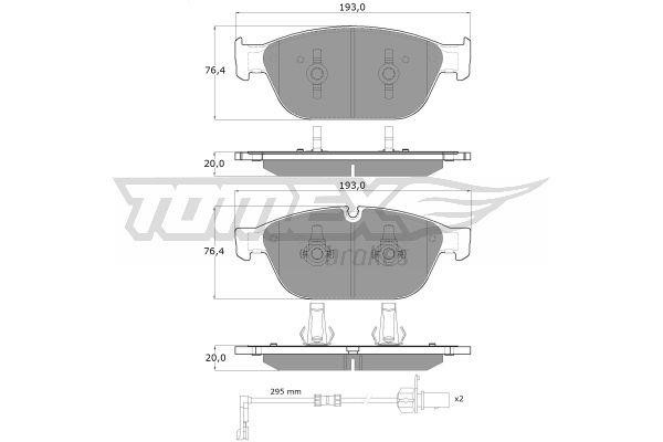 Tomex TX 19-40 Brake Pad Set, disc brake TX1940: Buy near me in Poland at 2407.PL - Good price!