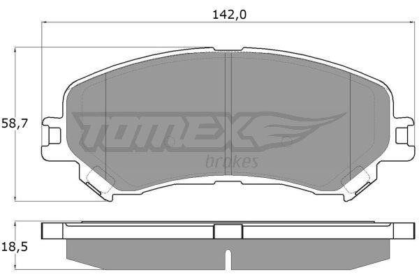 Tomex TX 18-25 Brake Pad Set, disc brake TX1825: Buy near me in Poland at 2407.PL - Good price!
