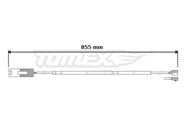 Tomex TX 30-72 Warning Contact, brake pad wear TX3072: Buy near me in Poland at 2407.PL - Good price!
